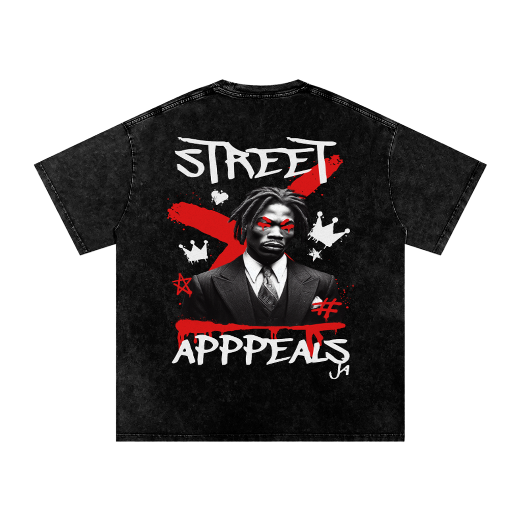 Snow Washed Oversized Cotton T-Shirt